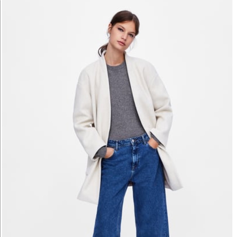 Zara Inverted Lapel Coat